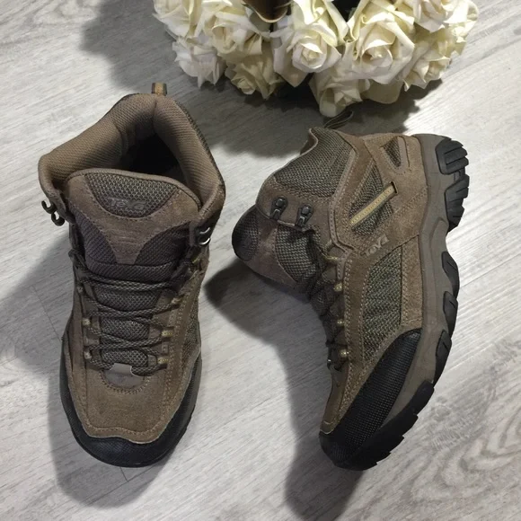 Teva Brown Men's Leather Lace Up Ankle Hiking Boots - Picture 1 of 7